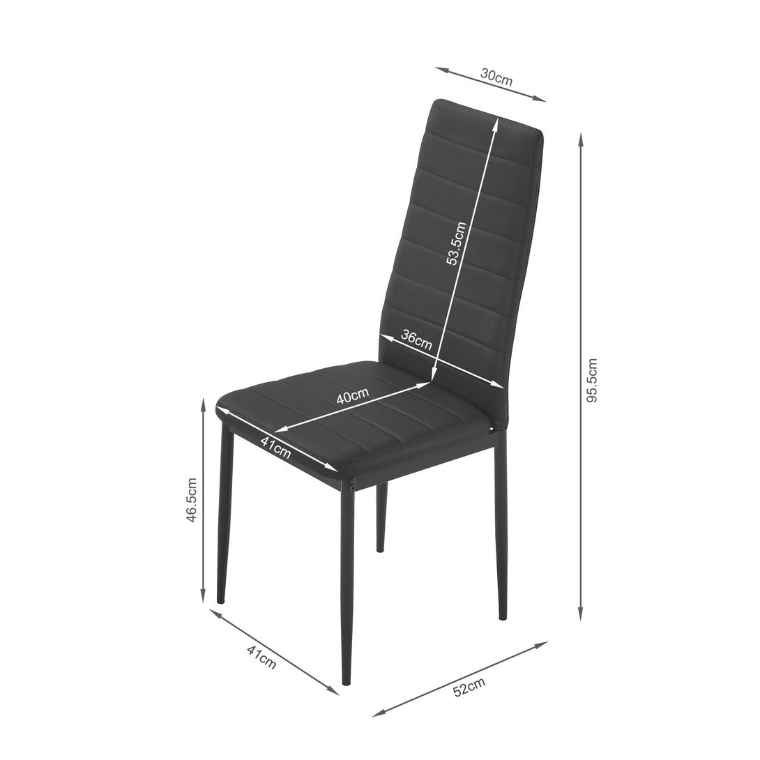 Samuel 5 Piece 1.2m Dining Set - Black 