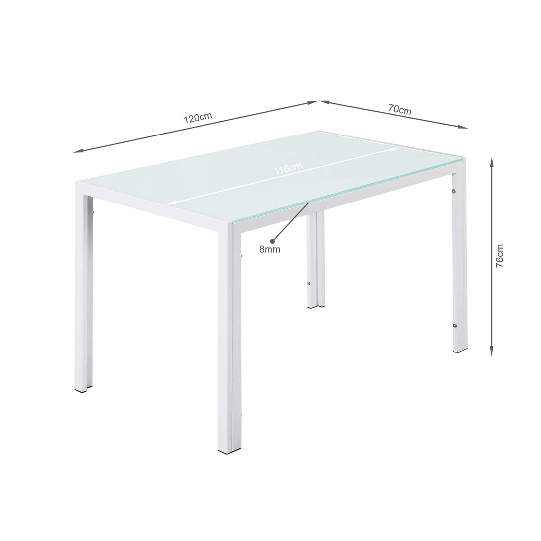 Samuel 5 Piece 1.2m Dining Set - White