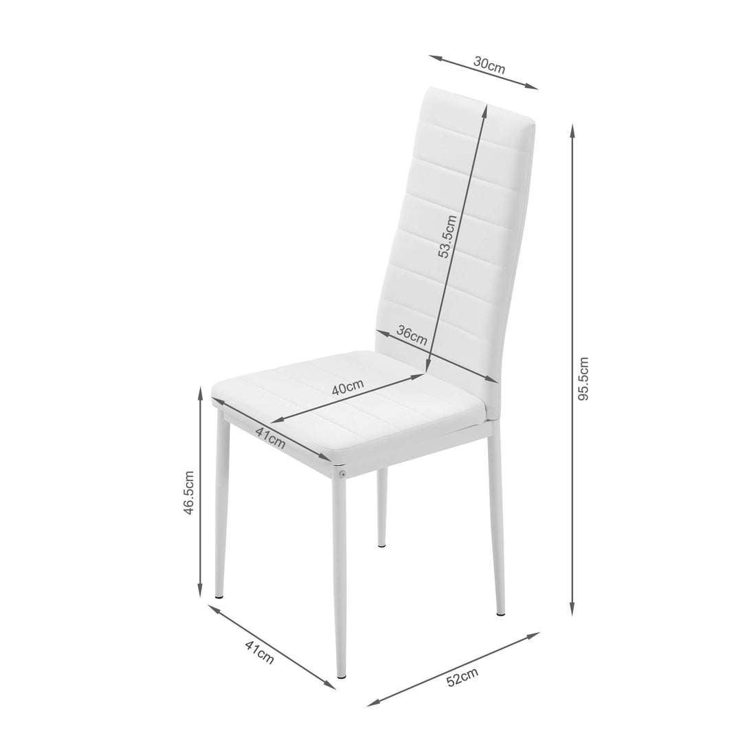 Samuel 5 Piece 1.2m Dining Set - White