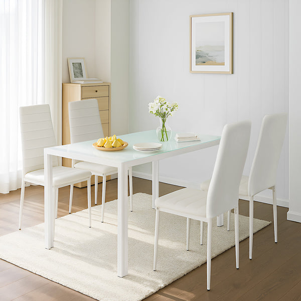 Samuel 5 Piece 1.4m Dining Set - White