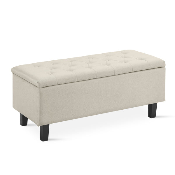 Sebastian Storage Ottoman Bench - Beige