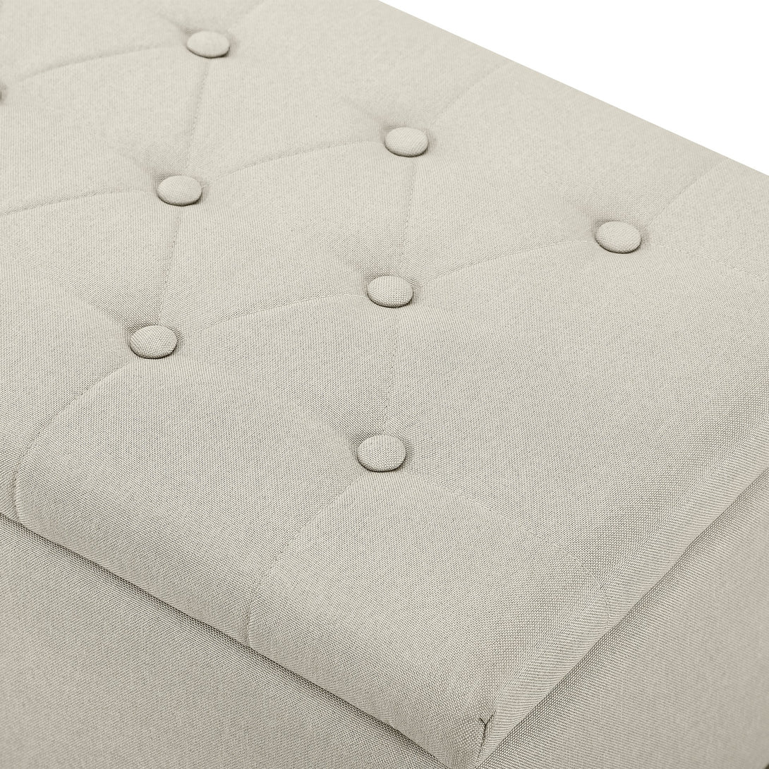 Sebastian Storage Ottoman Bench - Beige