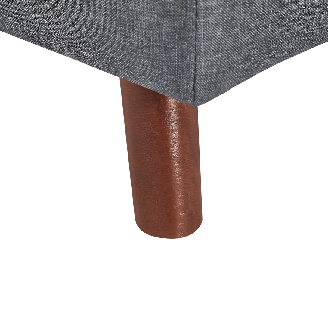 Levi Storage Ottoman Bench - Dark Grey
