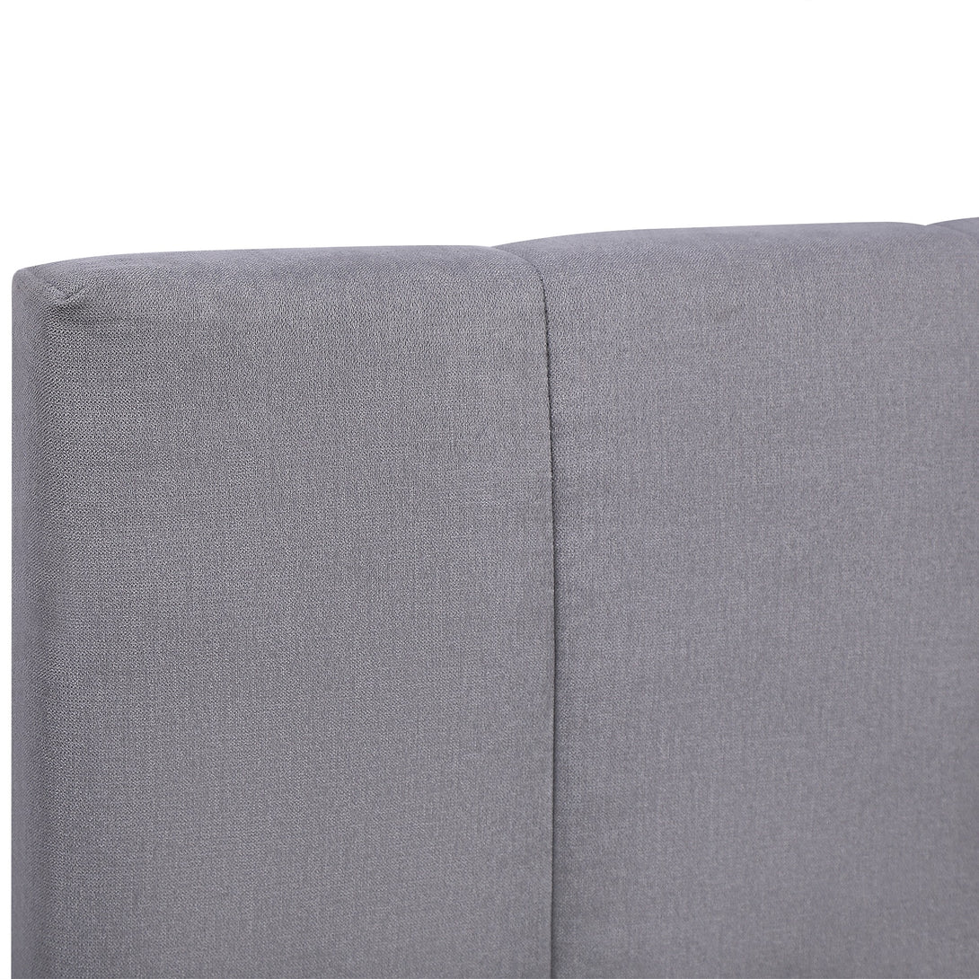 Charlotte Double Bed Frame with 4 Drawers - Light Grey