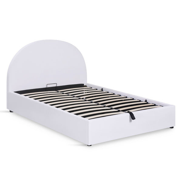 Isabella Double Gas Lift Bed Frame - White