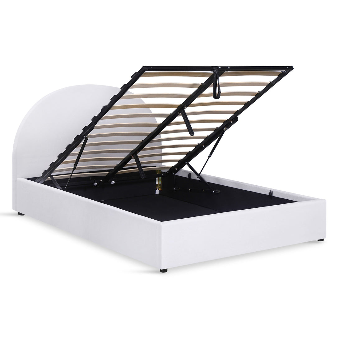 Isabella Double Gas Lift Bed Frame - White