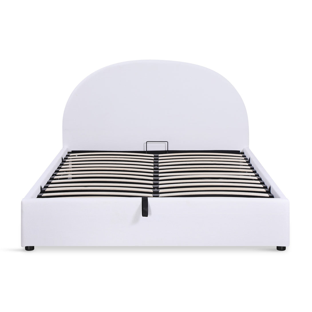 Isabella Queen Gas Lift Bed Frame - White