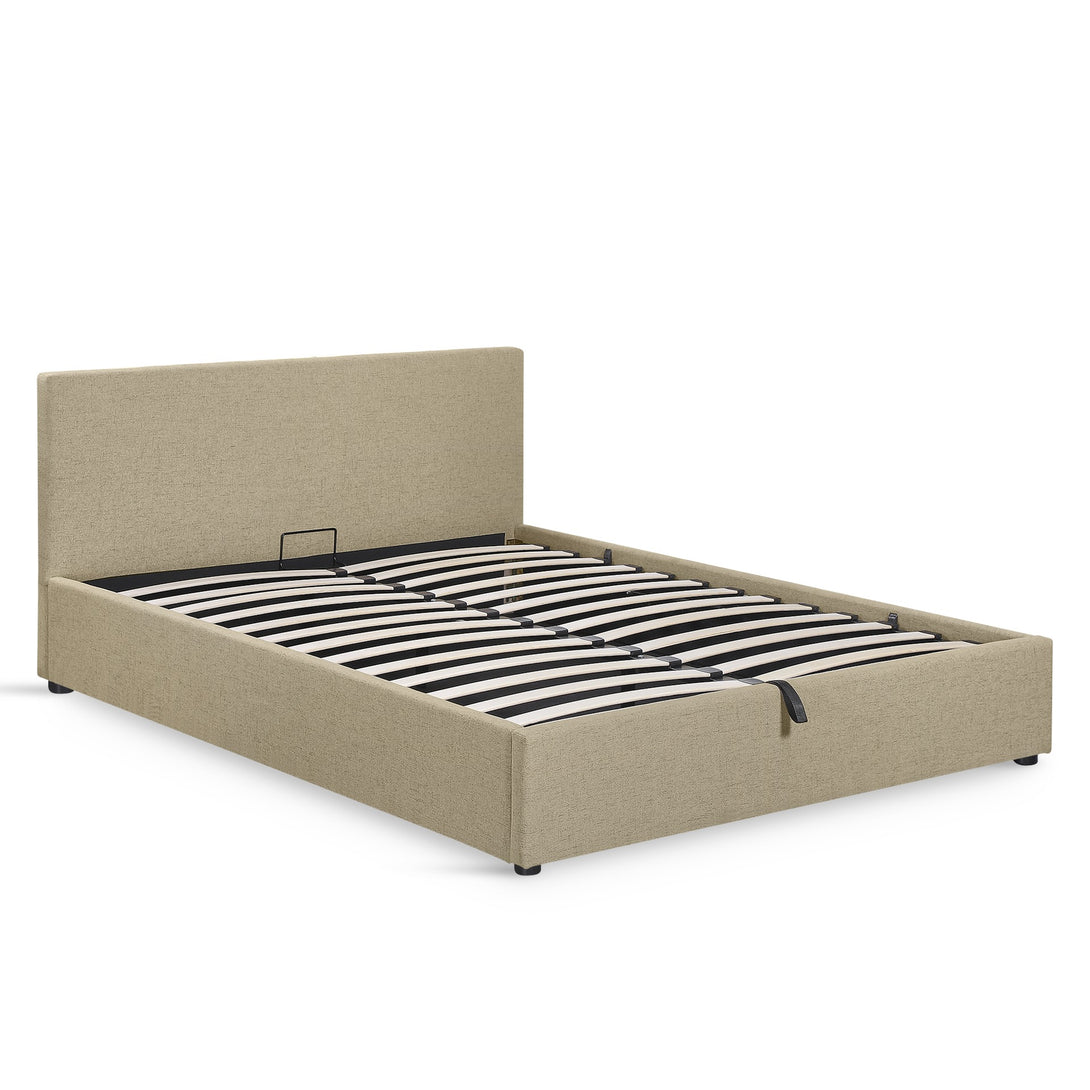 Violet Queen Gas Lift Bed Frame - Beige