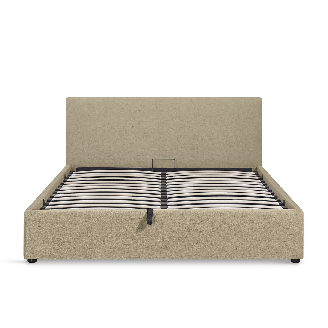 Violet Queen Gas Lift Bed Frame - Beige