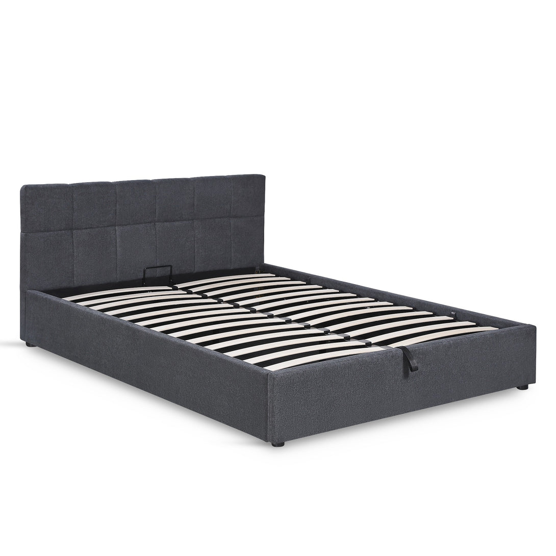 Elizabeth Queen Gas Lift Bed Frame - Dark Grey