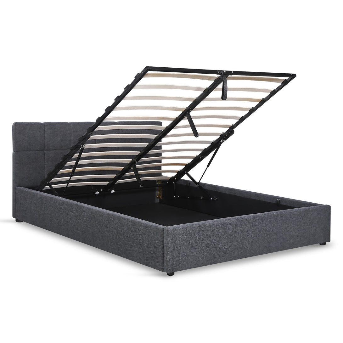 Elizabeth Queen Gas Lift Bed Frame - Dark Grey