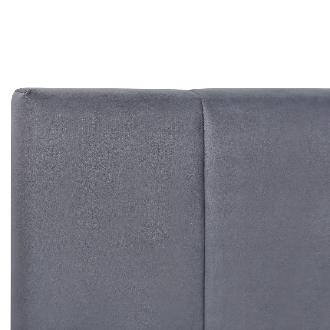 Penelope Queen Gas Lift Velvet Bed Frame - Grey