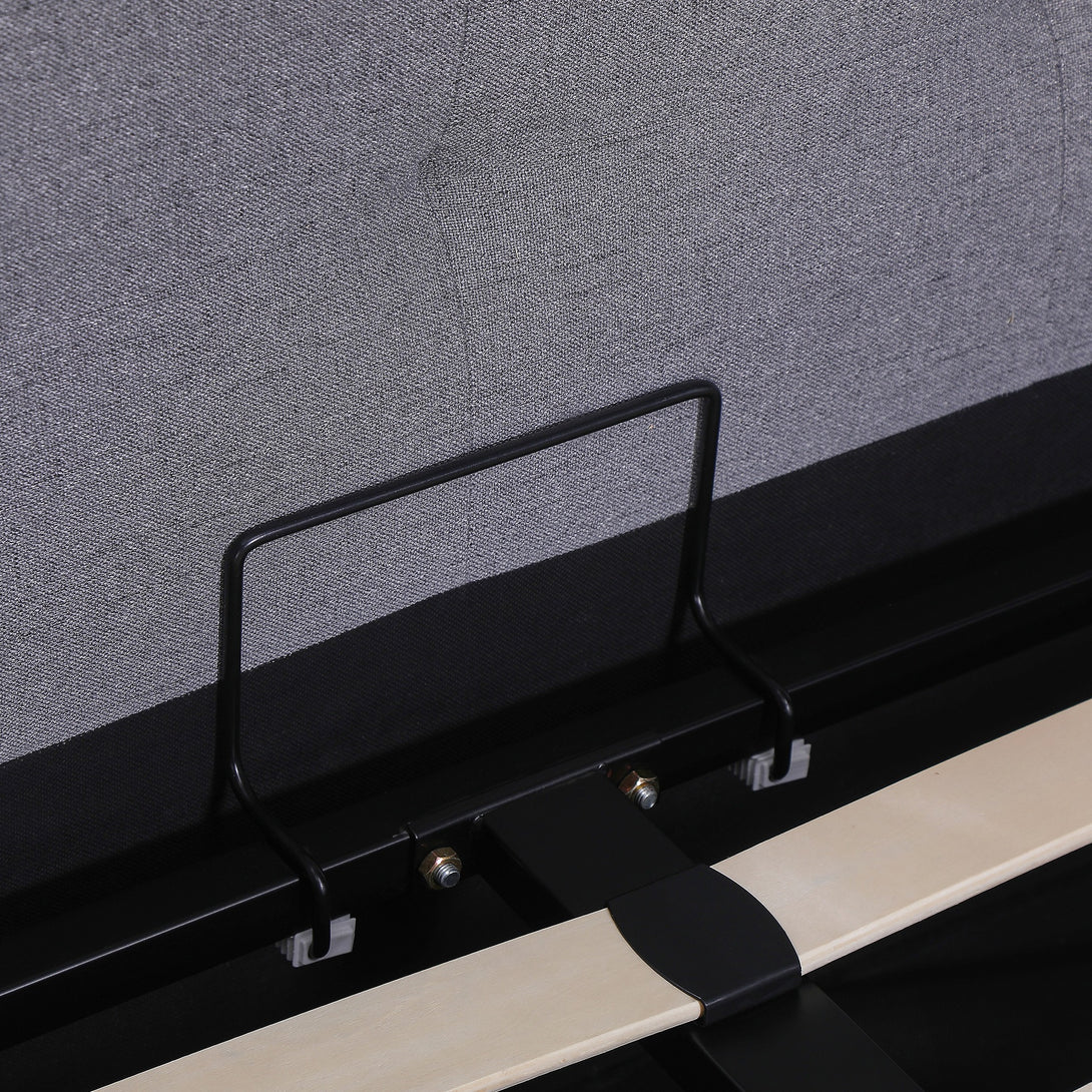 Abigail Double Gas Lift Bed Frame - Grey