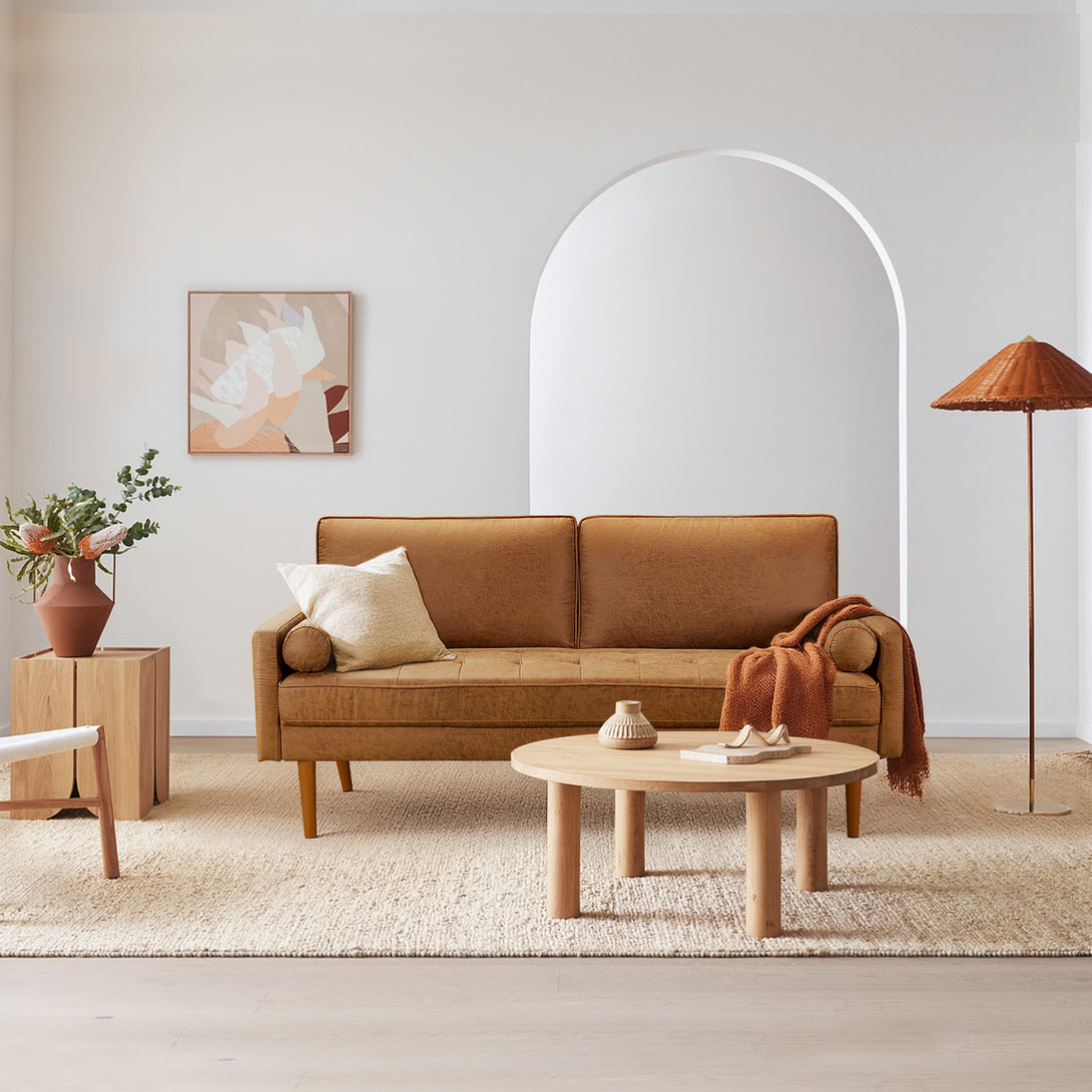 Alaina 3 Seater Sofa - Brown