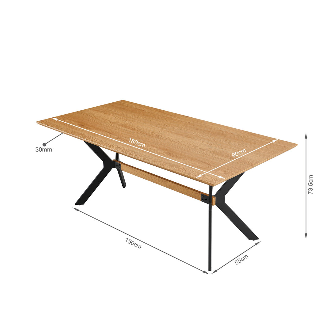 Jackson Dining Table 160 x 90cm - Natural