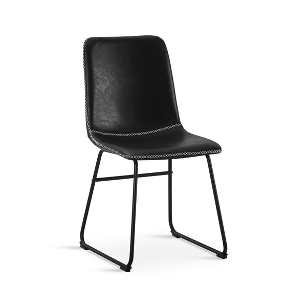 Grayson PU Leather Dining Chair - Set of 2 - Black