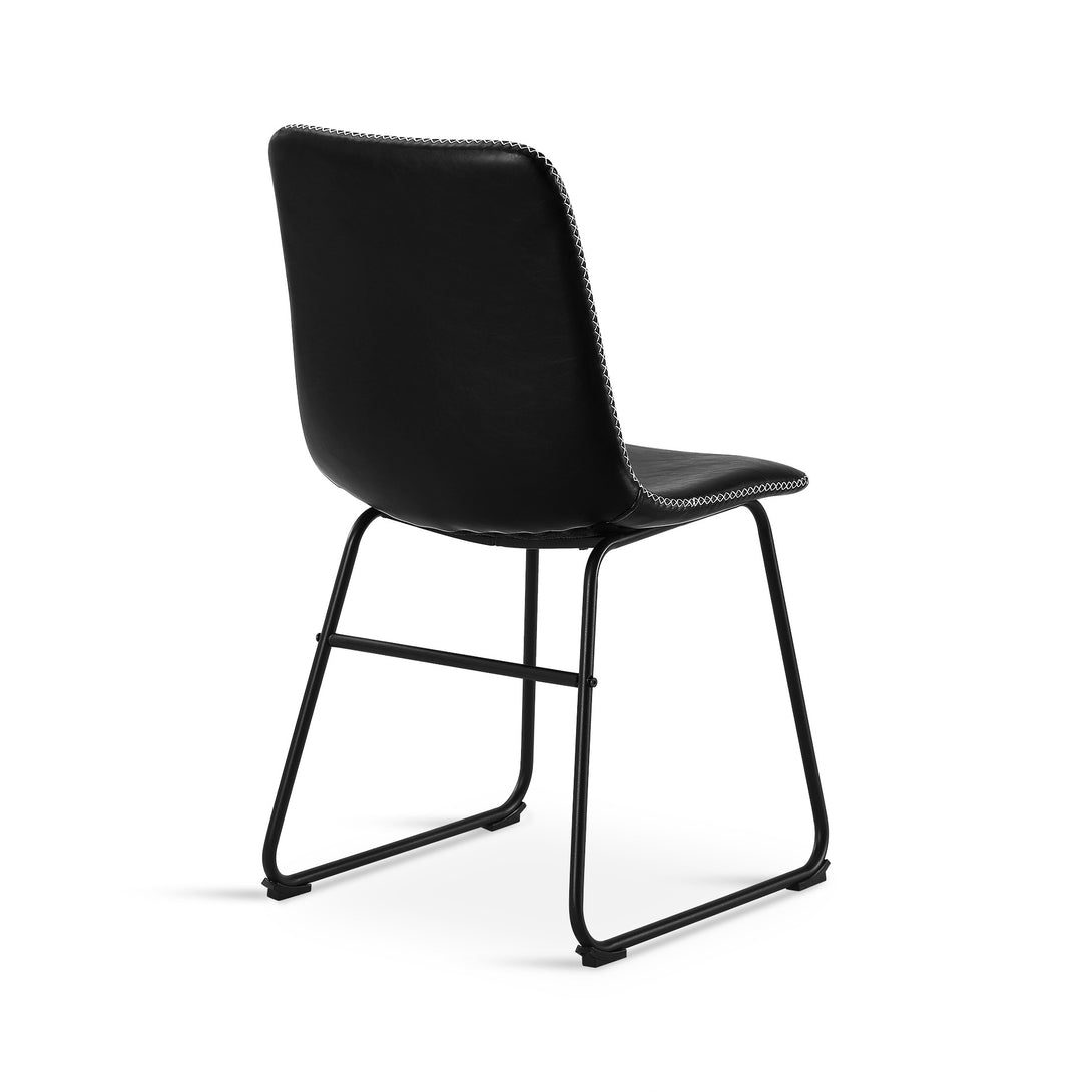 Grayson PU Leather Dining Chair - Set of 2 - Black