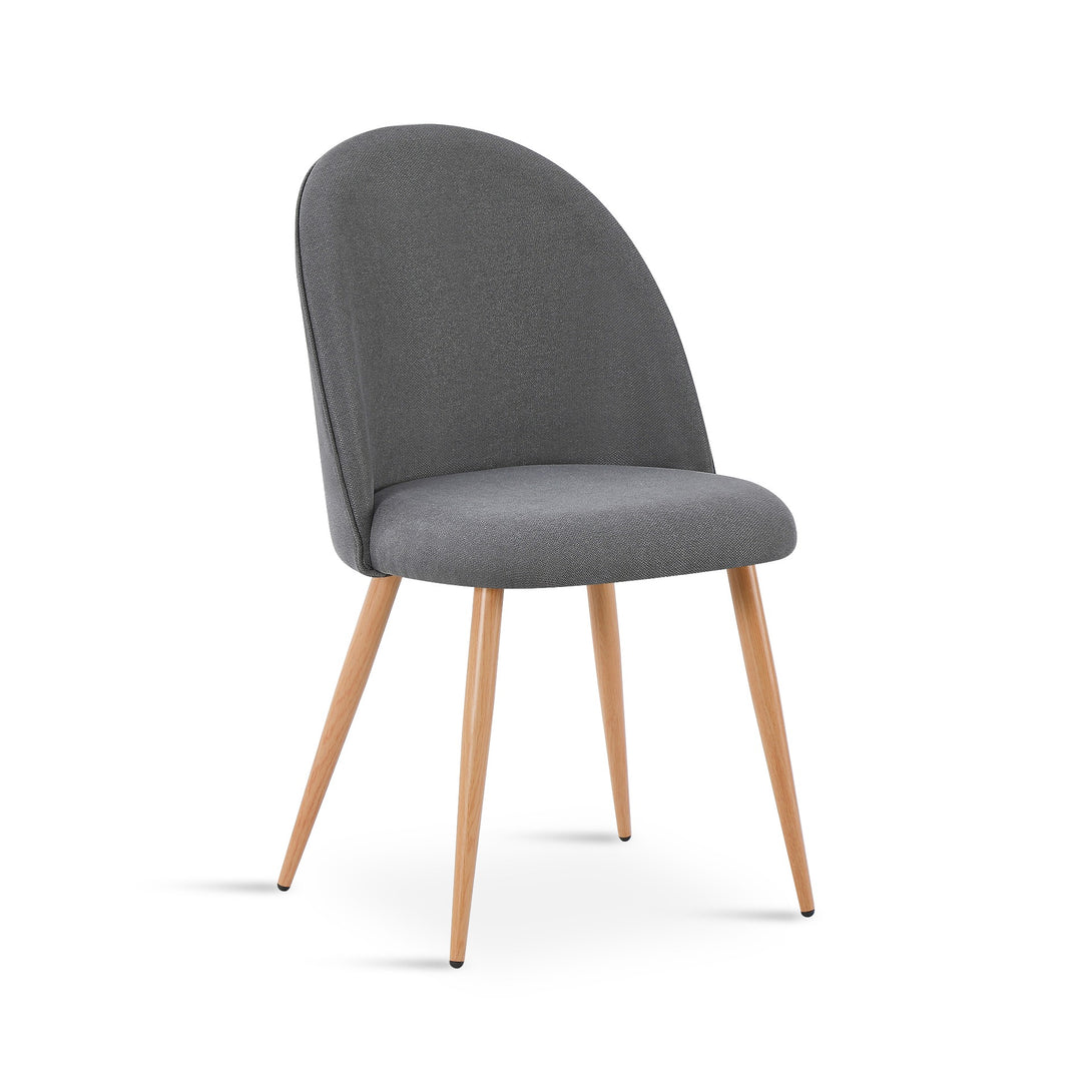 Wyatt Linen Dining Chair - Set of 2 - Dark Grey