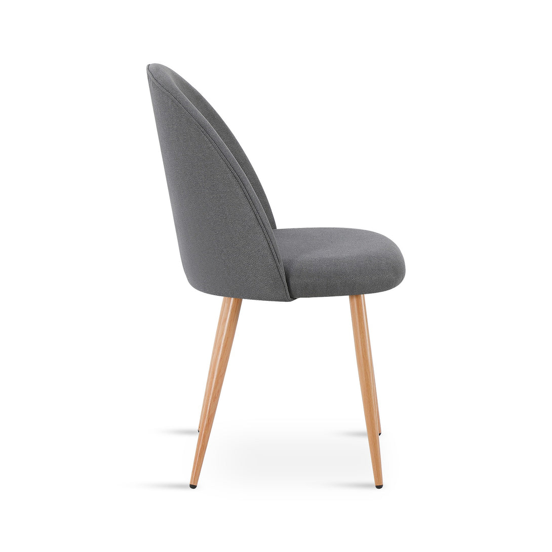 Wyatt Linen Dining Chair - Set of 2 - Dark Grey