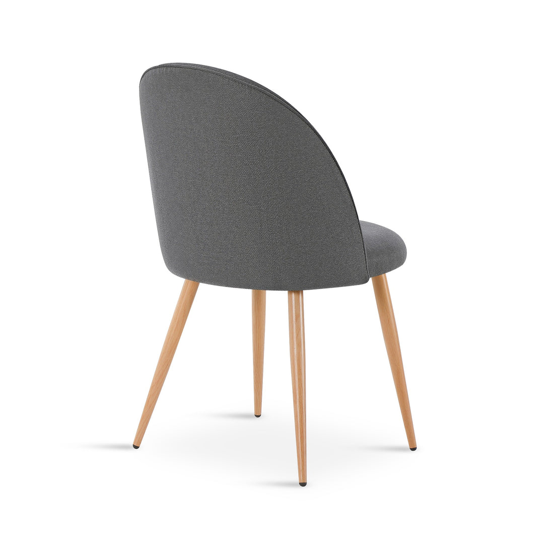 Wyatt Linen Dining Chair - Set of 2 - Dark Grey