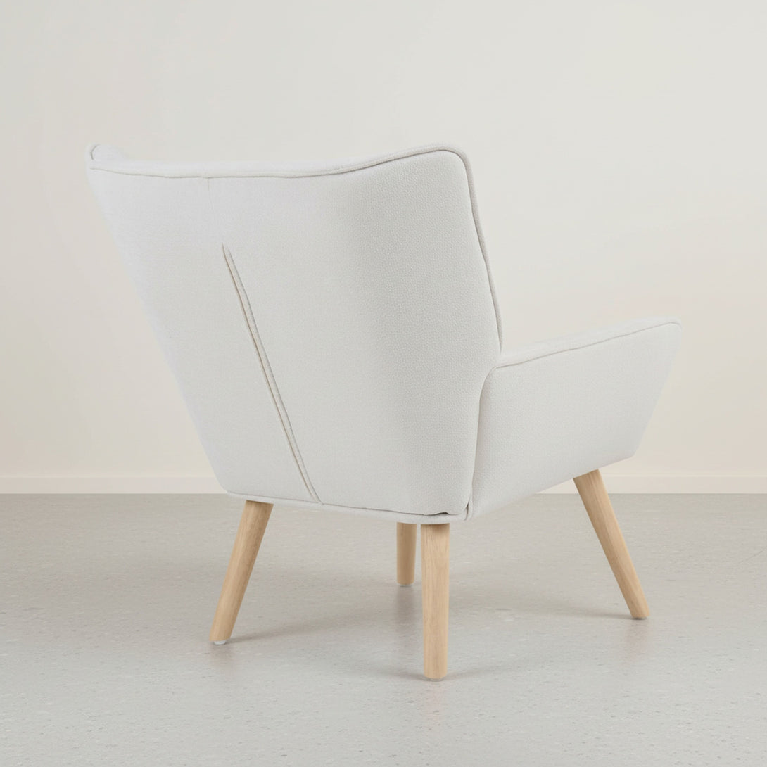 Amelia Rubberwood Armchair - White