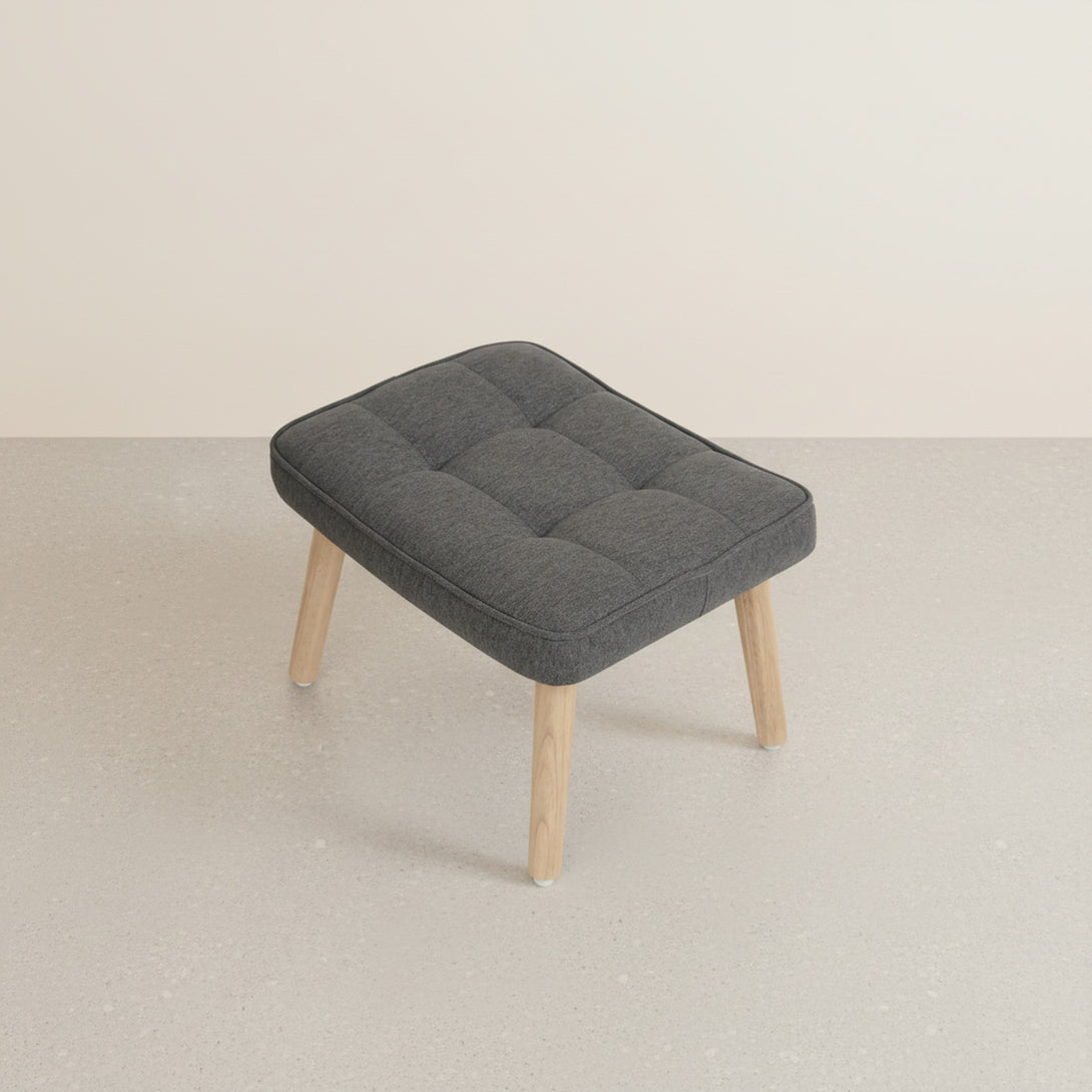 Emma Armchair with Ottoman - Grey