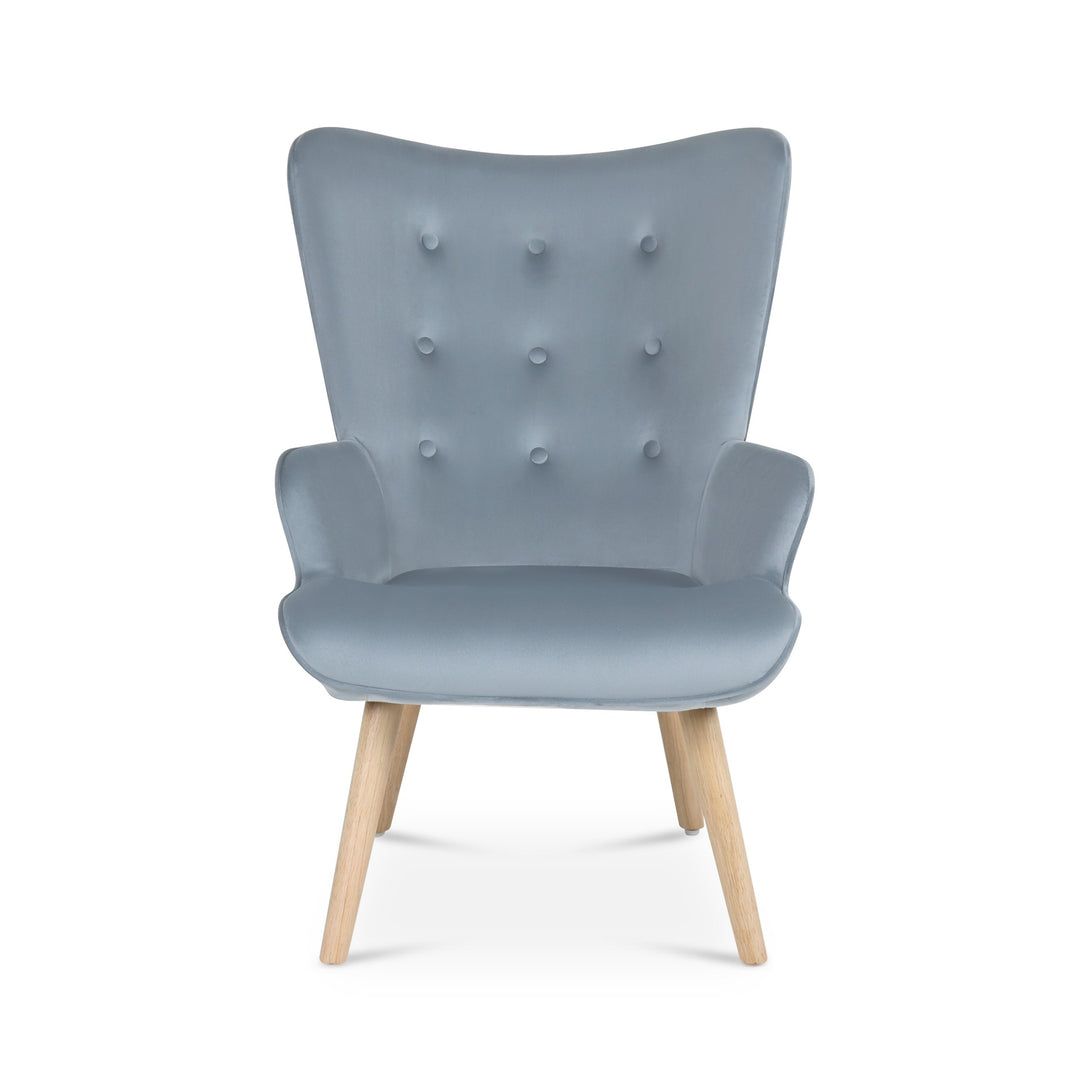Olivia Armchair with Ottoman - Blue