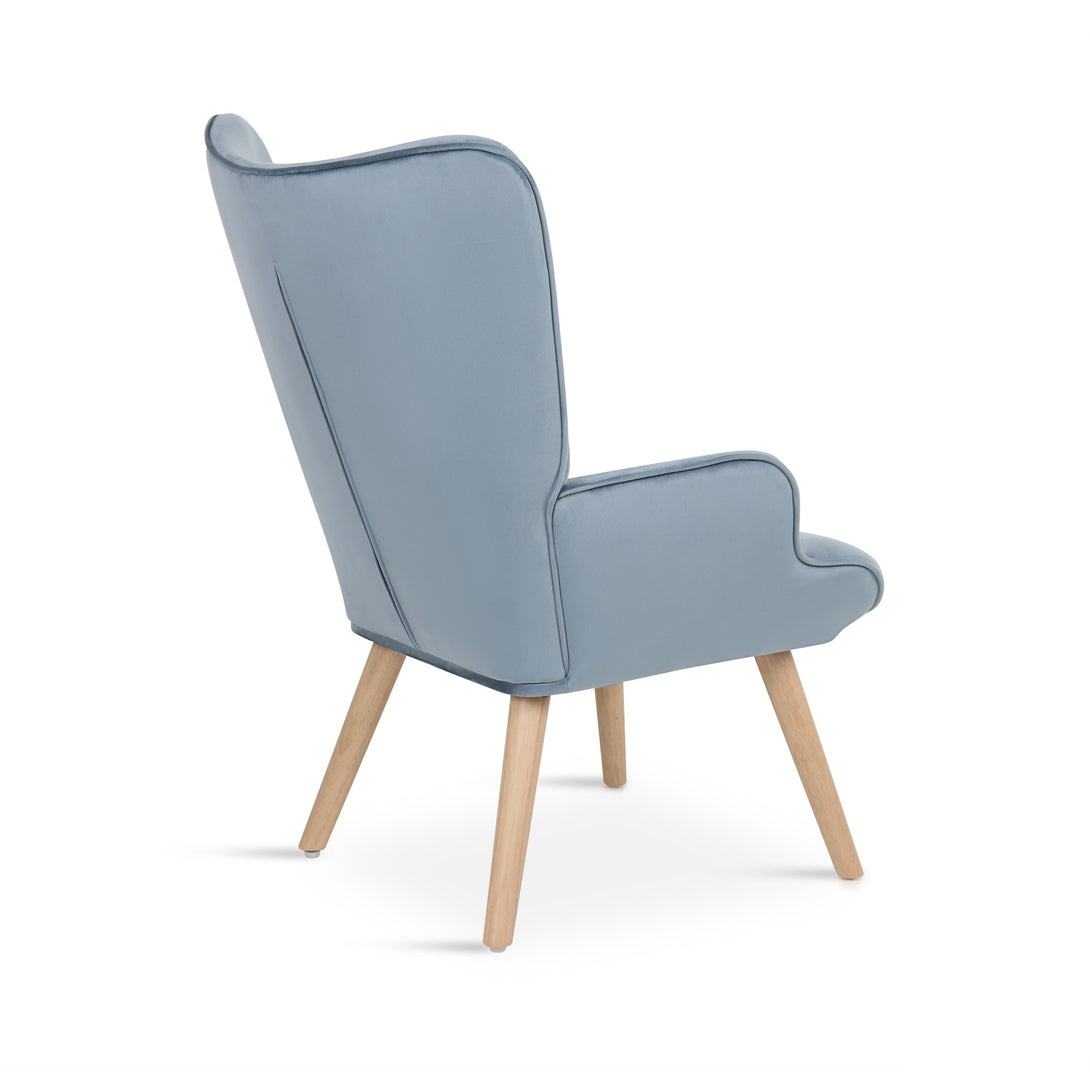 Olivia Armchair with Ottoman - Blue