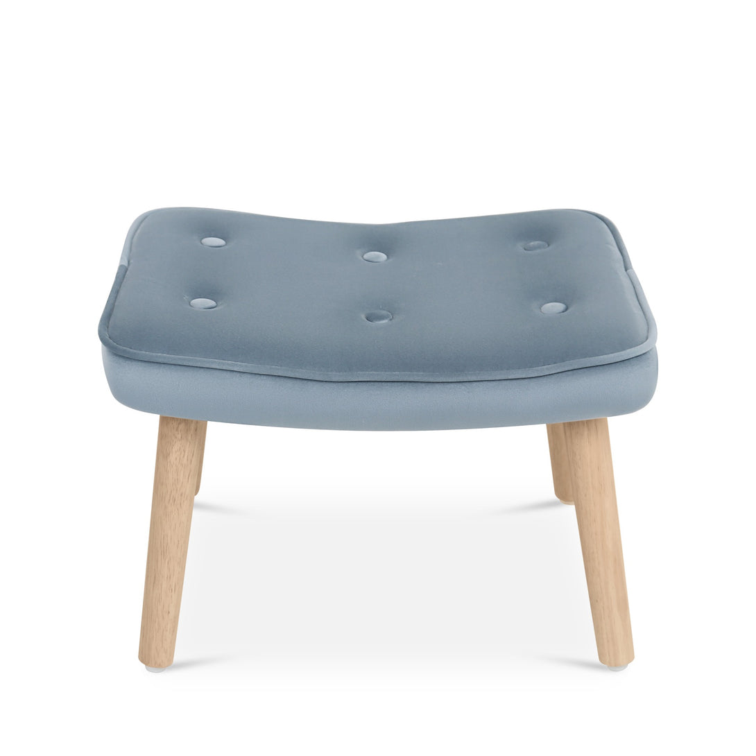 Olivia Armchair with Ottoman - Blue