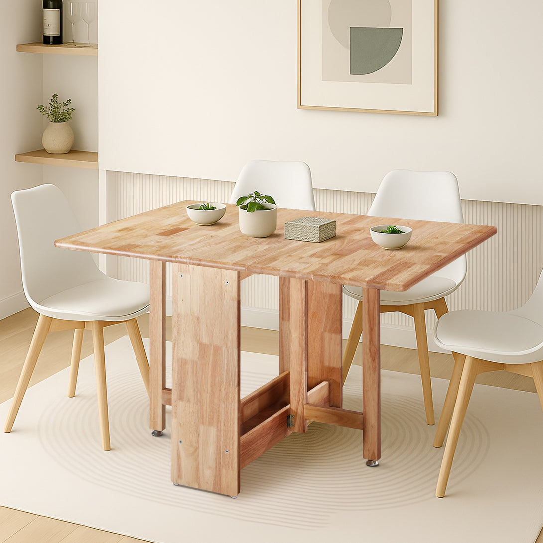 Landon Rubberwood Folding Table - Oak