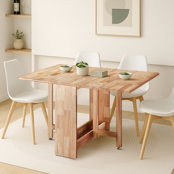 Landon Rubberwood Folding Table - Oak