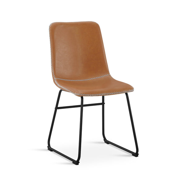 Grayson PU Leather Dining Chair - Set of 2 - Orange