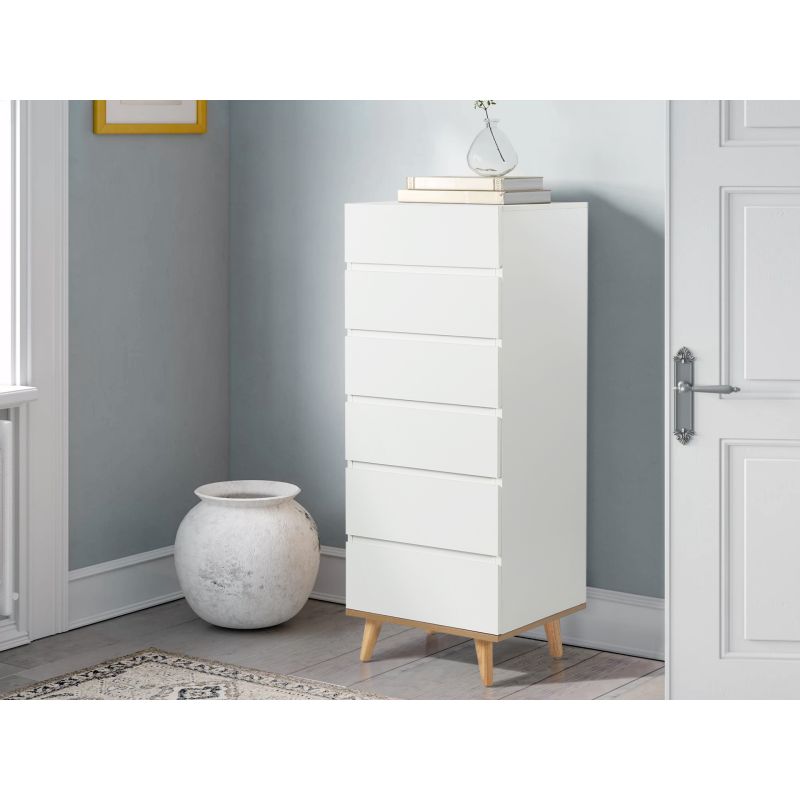 Ikea white tallboy store drawers