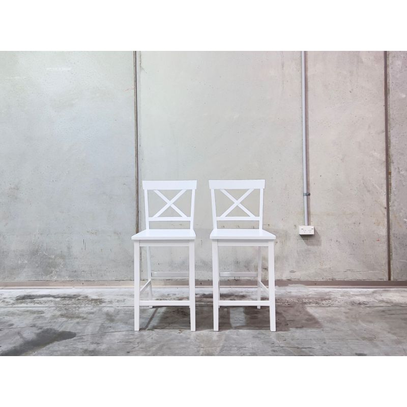 Selena Bar Stool Set of 2 White