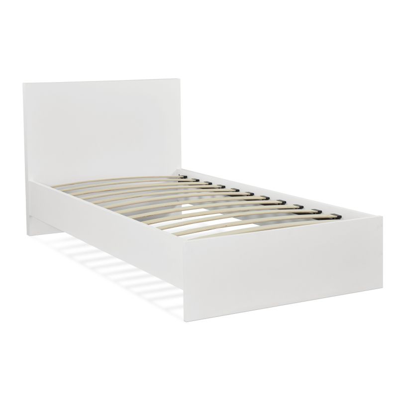 Tongass Single Wooden Bed White, Mermaid Bed Frame Twin Size Ikea