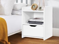 Knox Bedside Table Nightstand - White