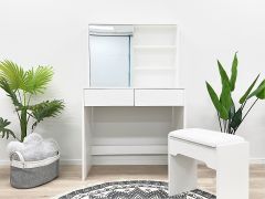 Crocus Dressing Table with Drawers Set 2pcs - White