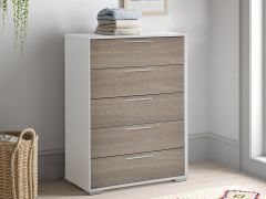 Waipoua 5 Drawer Tallboy - GREY OAK