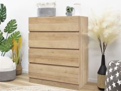 Harris 4 Drawers Tallboy - Oak