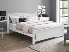 Davraz Queen Wooden Bed Frame - White