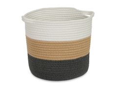 Cotton Rope Basket - WHITE + BLACK
