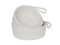 Cotton Rope Basket 2PCS - WHITE