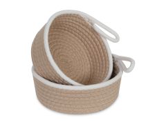 Cotton Rope Basket 2PCS - KHAKI