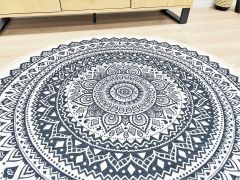 MERSEY Bohemian Floor Rug - BLACK