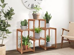 Saria Solid Wood Plant Stand - Brown
