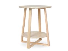 ANDILE Round Coffee Table Side Table - OAK