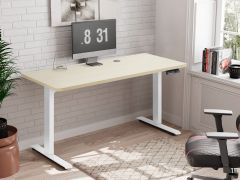 Bennie 140cm Electric Standing Desk - Beige