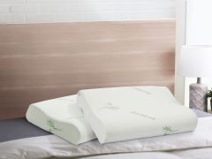 Memory Foam Pillow with Bamboo Cover - Set of 2 - XL