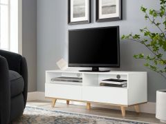 Hudson 1.3M Entertainment Unit - White