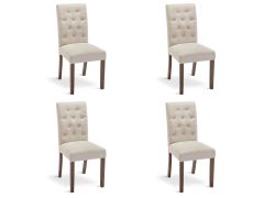 Lucia 4 Piece Upholstered Dining Chair - Beige